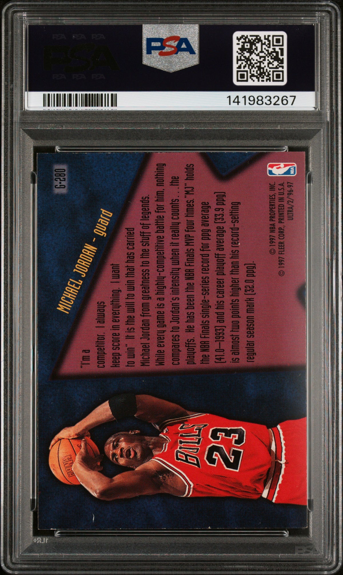 Michael Jordan 1996 Ultra #280 PSA 7