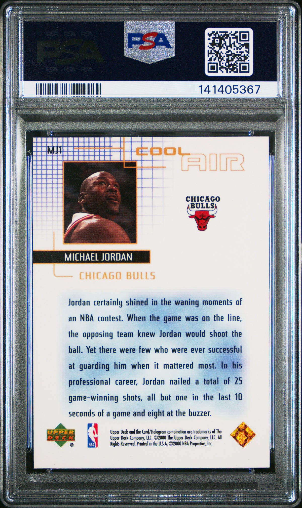Michael Jordan 1999 Upper Deck Cool Air #MJ1 PSA 10