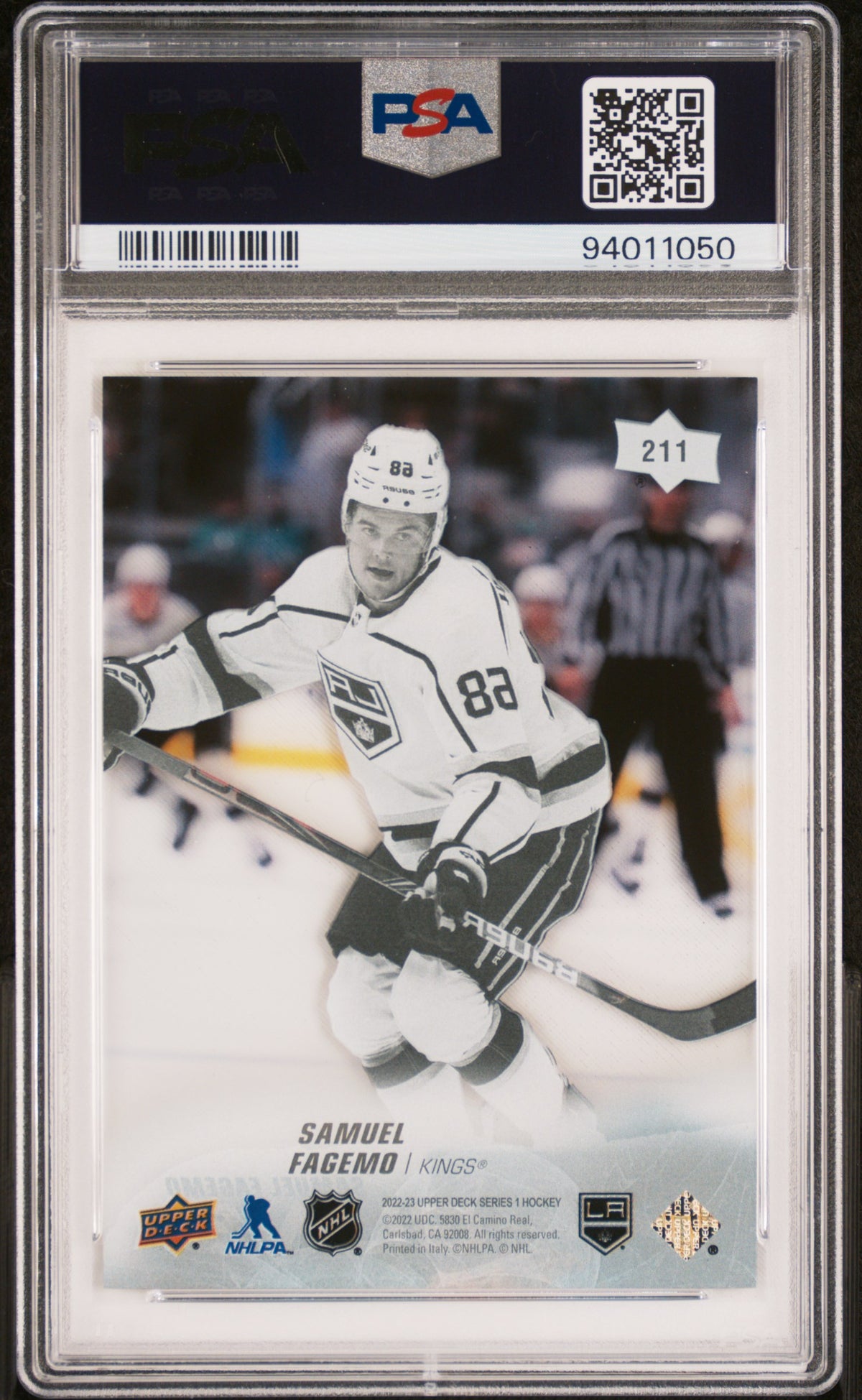Samuel Fagemo 2022 Upper Deck #211 Clear Cut PSA 9