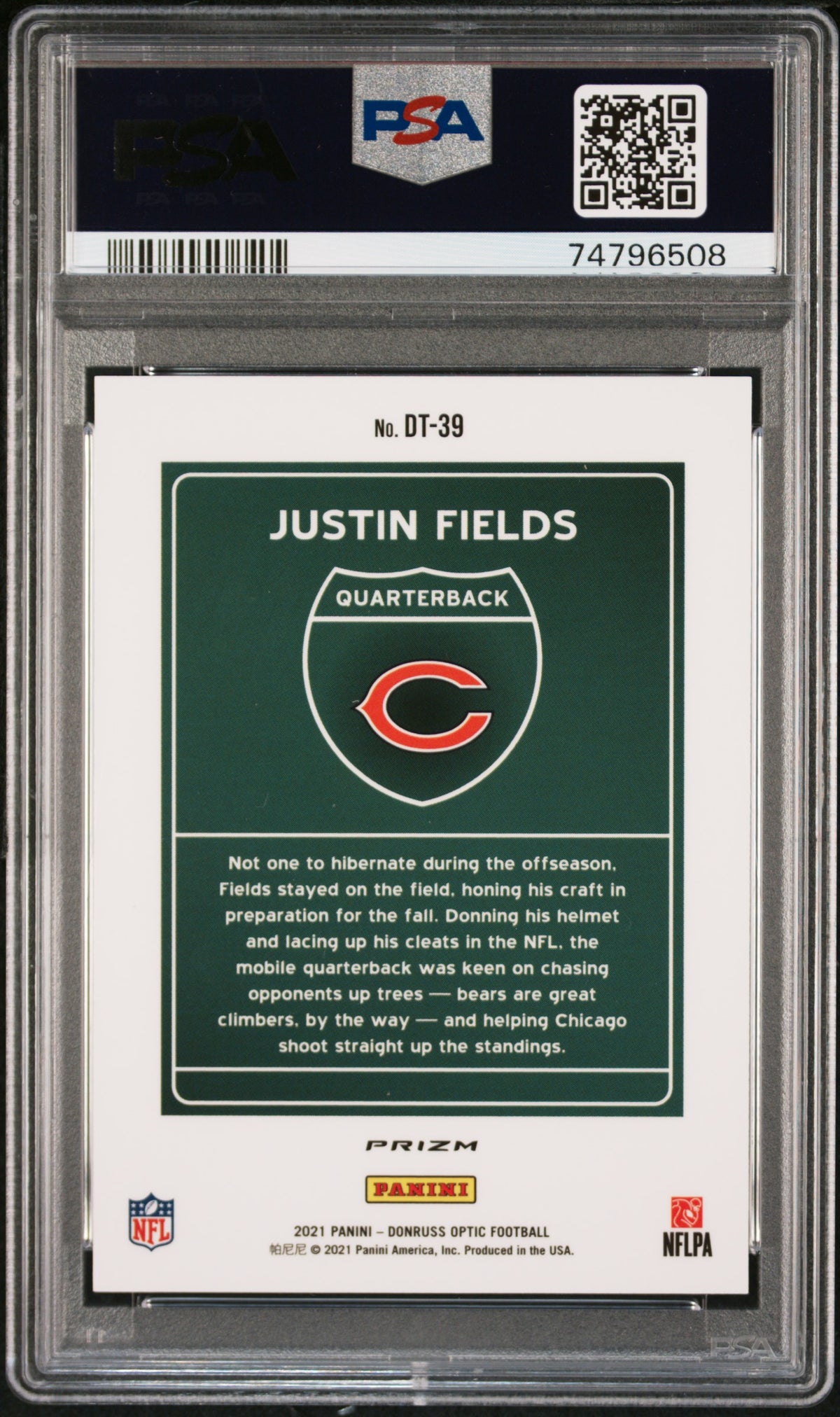 Justin Fields 2021 Panini Donruss Optic Downtown #DT39 PSA 10