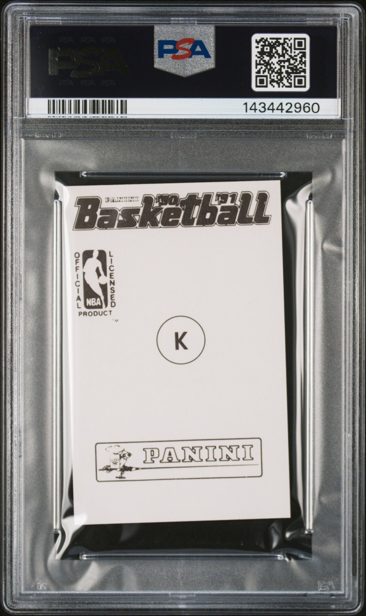 Michael Jordan 1990 Panini Sticker #K Hand Cut PSA 9