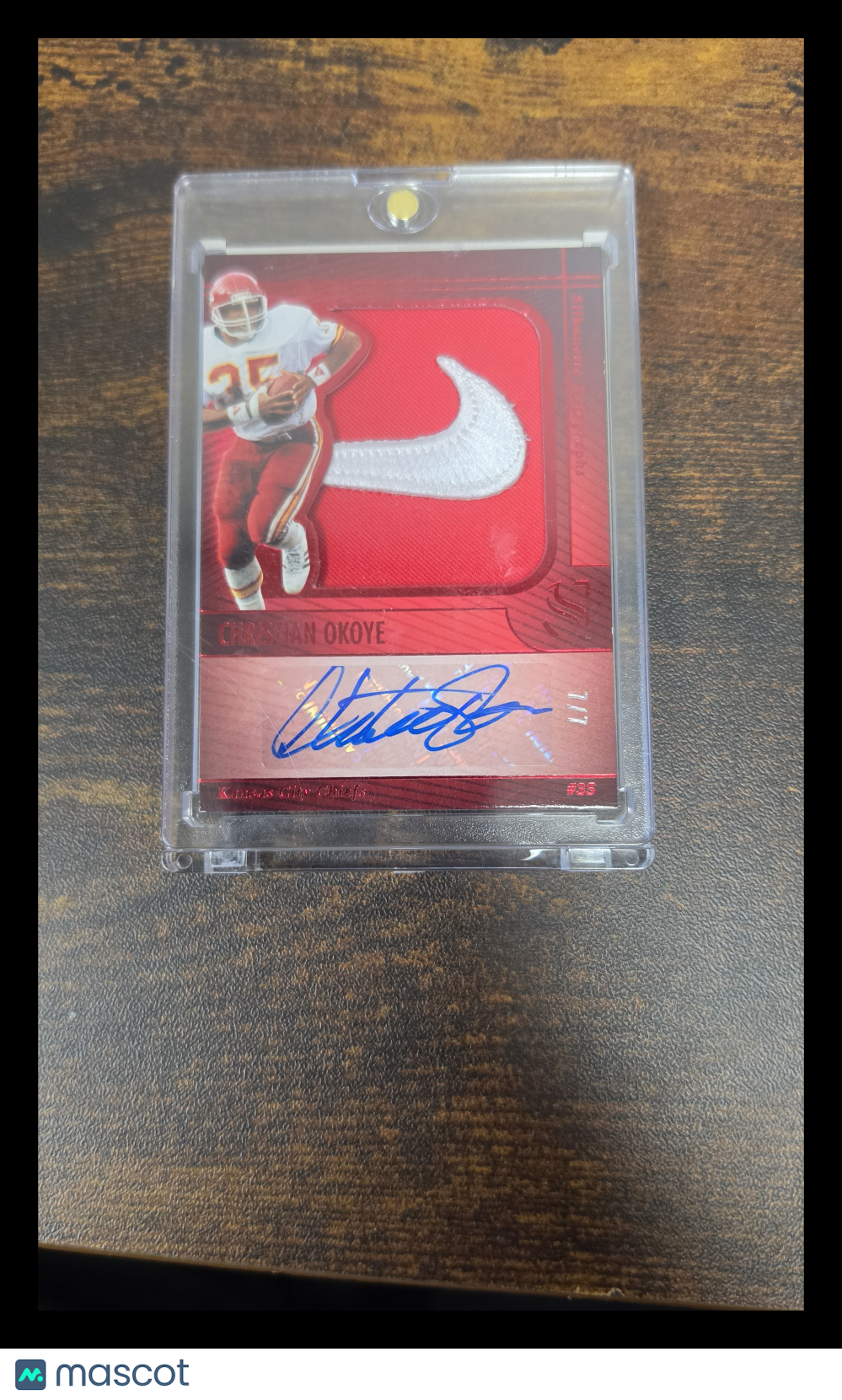 Christian Okoye 2026 Panini Silhouette Football #SA-COE Memorabilia Nike Swoosh