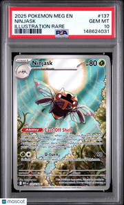 2025 Pokemon Meg EN-Mega Evolution Ninjask Illustration Rare PSA 10 #137