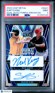 Kurtz King 2024 Leaf Metal Dual Autographs #DA21 Purple Prismatic PSA 9