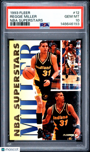 Reggie Miller 1993 Fleer NBA Superstars #12 PSA 10