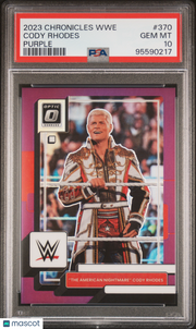 Cody Rhodes 2023 Panini Chronicles WWE #370 Purple PSA 10