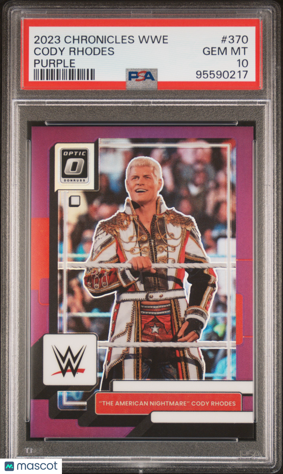 Cody Rhodes 2023 Panini Chronicles WWE #370 Purple PSA 10