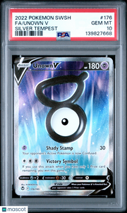 2022 Pokemon Sword & Shield Silver Tempest Unown V Silver Tempest Fa PSA 10 #176