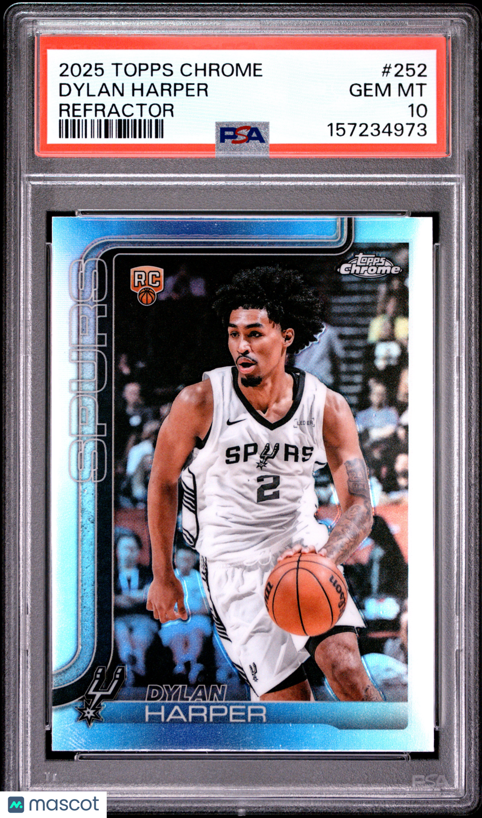 Dylan Harper 2025 Topps Chrome #252 Refractor PSA 10