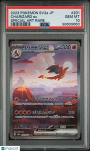 2023 Pokemon Japanese Sv2a-Pokemon Card 151 Charizard EX Japanese Special Art Rare PSA 10 #201