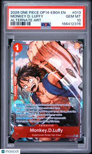 2026 One Piece Op14-Eb04-The Azure Sea's Seven Monkey D. Luffy Alternate Art PSA 10 #013