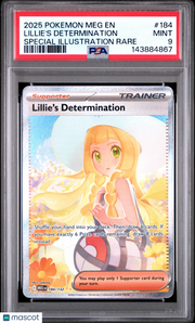2025 Pokemon Mega Evolution Lillie's Determination PSA 9 #184