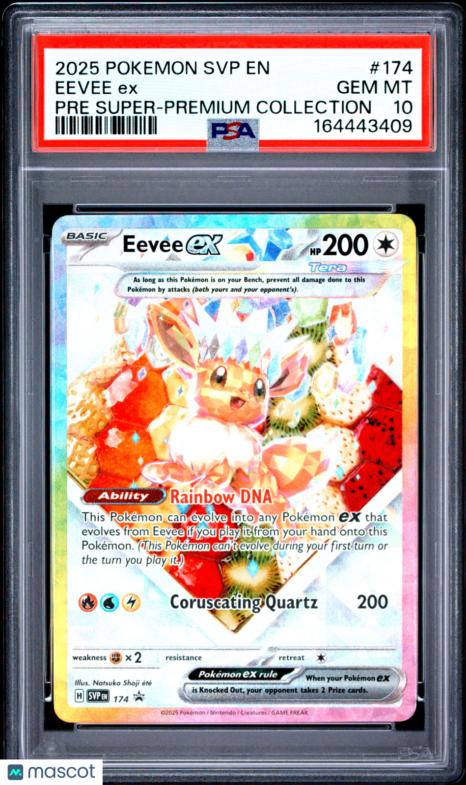 2025 Pokemon SVP EN-SV Black Star Promo Eevee EX Pre Super-Premium Collection PSA 10 #174