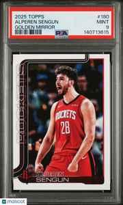 Alperen Sengun 2025 Topps #180 Golden Mirror PSA 9