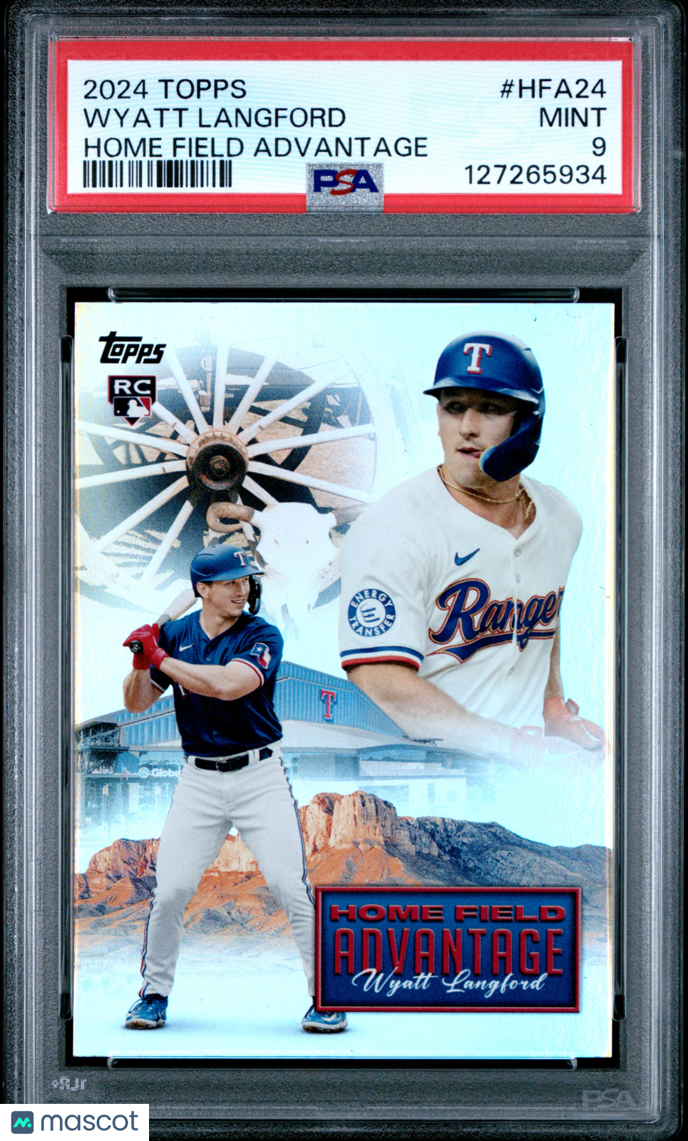 Wyatt Langford 2024 Topps Home Field Advantage #HFA24 Update PSA 9