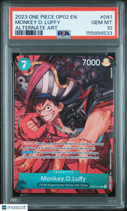2023 One Piece Op02-Paramount War Monkey D. Luffy Alternate Art PSA 10 #041
