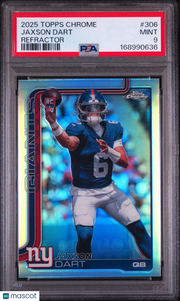 Jaxson Dart 2025 Topps Chrome #306 Refractor PSA 9