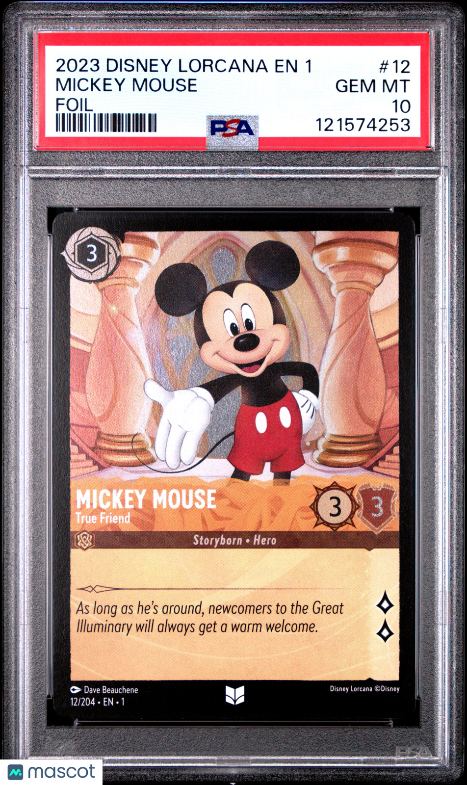 2023 Disney Lorcana EN 1-The First Chapter Mickey Mouse Foil PSA 10 #12