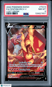 2022 Pokemon Sword & Shield Lost Origin Centiskorch V Fa Lost Origin PSA 8 #TG14