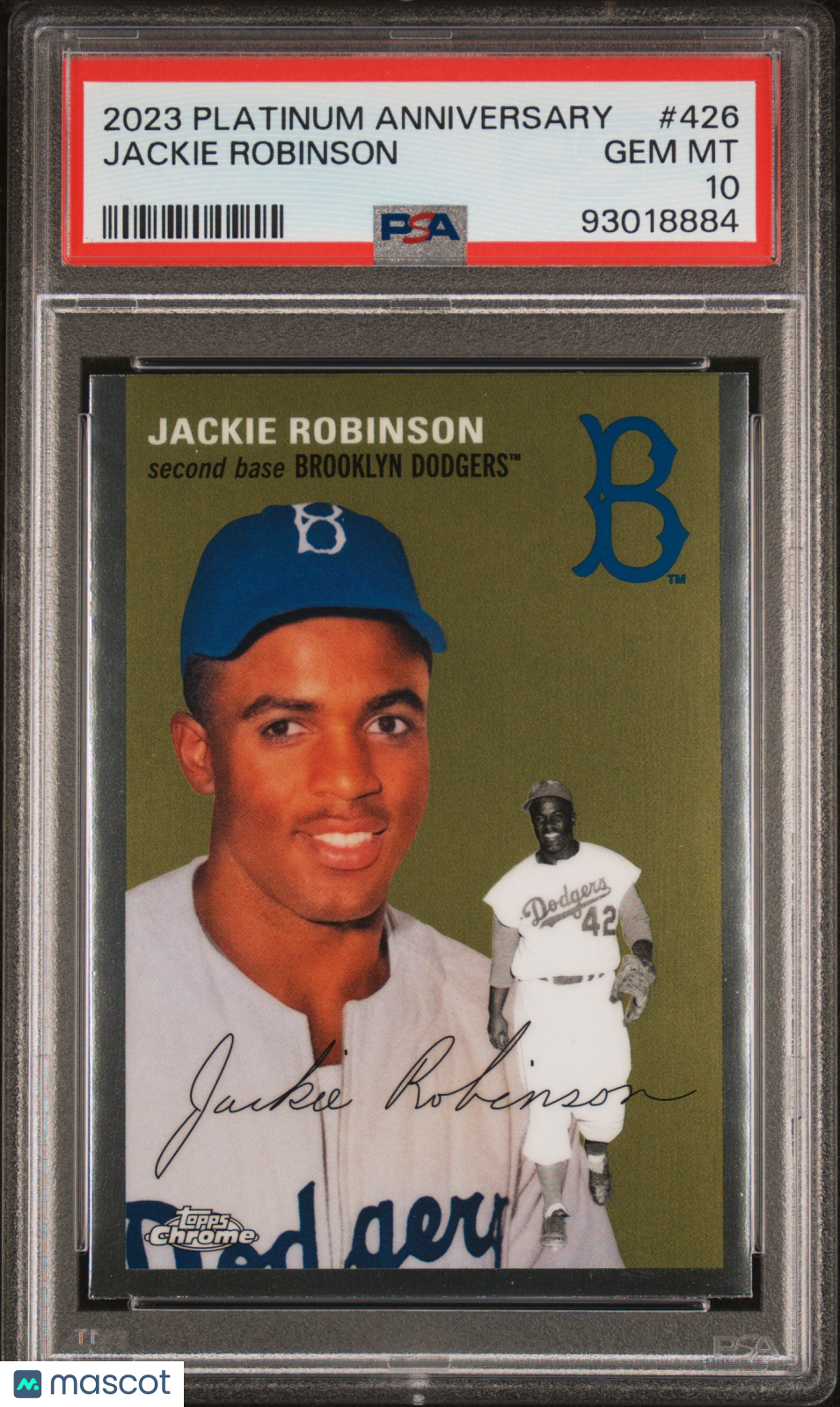 Jackie Robinson 2023 Topps Chrome Platinum Anniversary #426 PSA 10