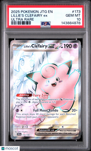2025 Pokemon JTG EN-Journey Together Lillie's Clefairy EX Ultra Rare PSA 10 #173