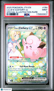 2025 Pokemon JTG EN-Journey Together Lillie's Clefairy EX Special Illustration Rare PSA 9 #184