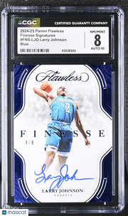 Larry Johnson 2024-25 Panini Flawless #FNS-LJO Blue /8 Finesse Signatures CGC 8 Auto 10