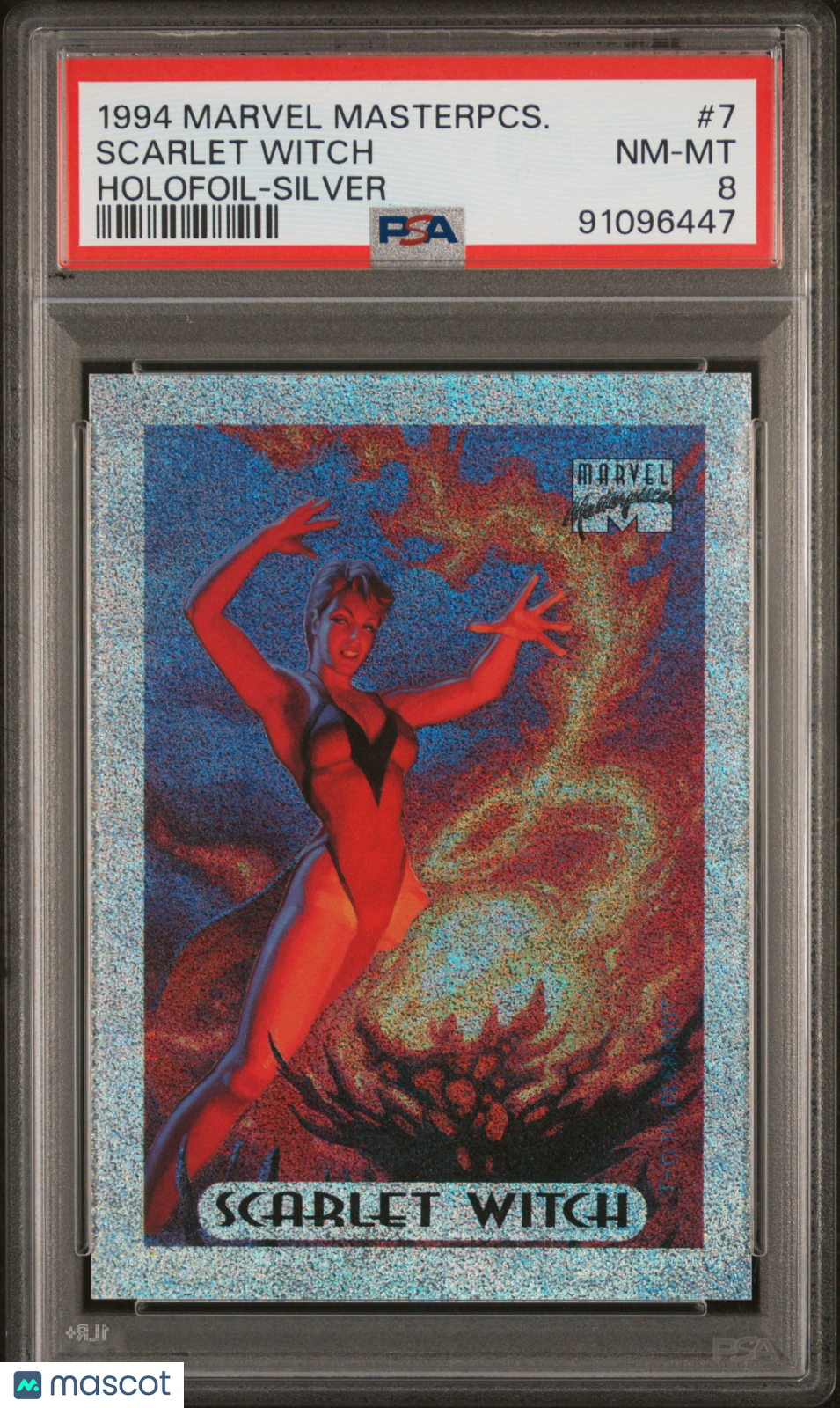 1994 Marvel Masterpieces Holofoil Scarlet Witch #7 PSA 8
