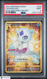 2021 Pokemon Evolving Skies Froslass Fa Evolving Skies-Secret PSA 9 #226