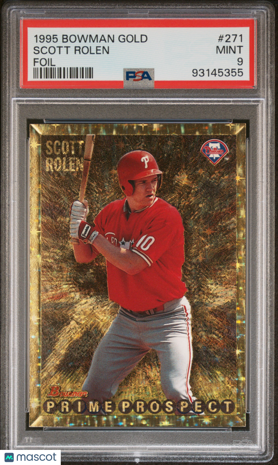 Scott Rolen 1995 Bowman Gold Foil #271 PSA 9