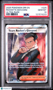 2025 Pokemon Dri EN-Destined Rivals Rocket's Giovanni Ultra Rare PSA 10 #225
