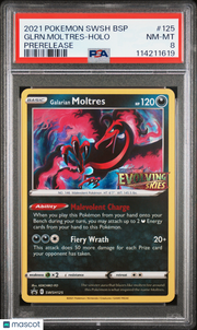2021 Pokemon Swsh Black Star Promo Glrn. Moltres Holo Prerelease PSA 8 #125