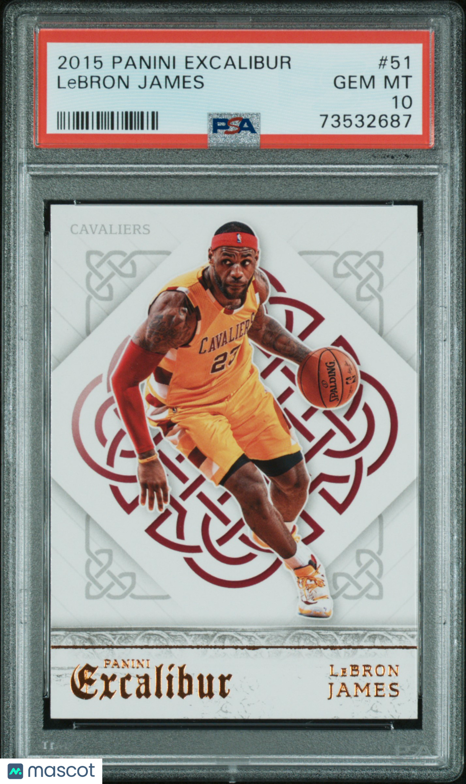 LeBron James 2015 Panini Excalibur #51 PSA 10