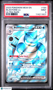 2023 Pokemon Mew EN-151 Blastoise EX Ultra Rare PSA 9 #184