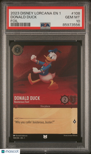 2023 Disney Lorcana EN 1-The First Chapter Donald Duck Foil PSA 10 #108