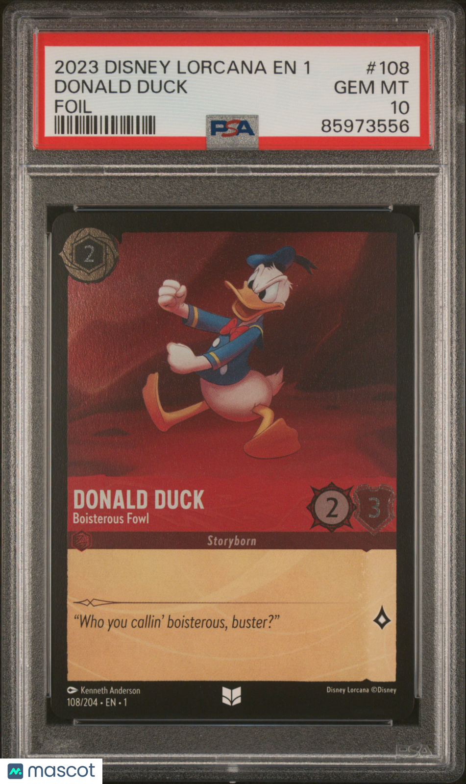 2023 Disney Lorcana EN 1-The First Chapter Donald Duck Foil PSA 10 #108