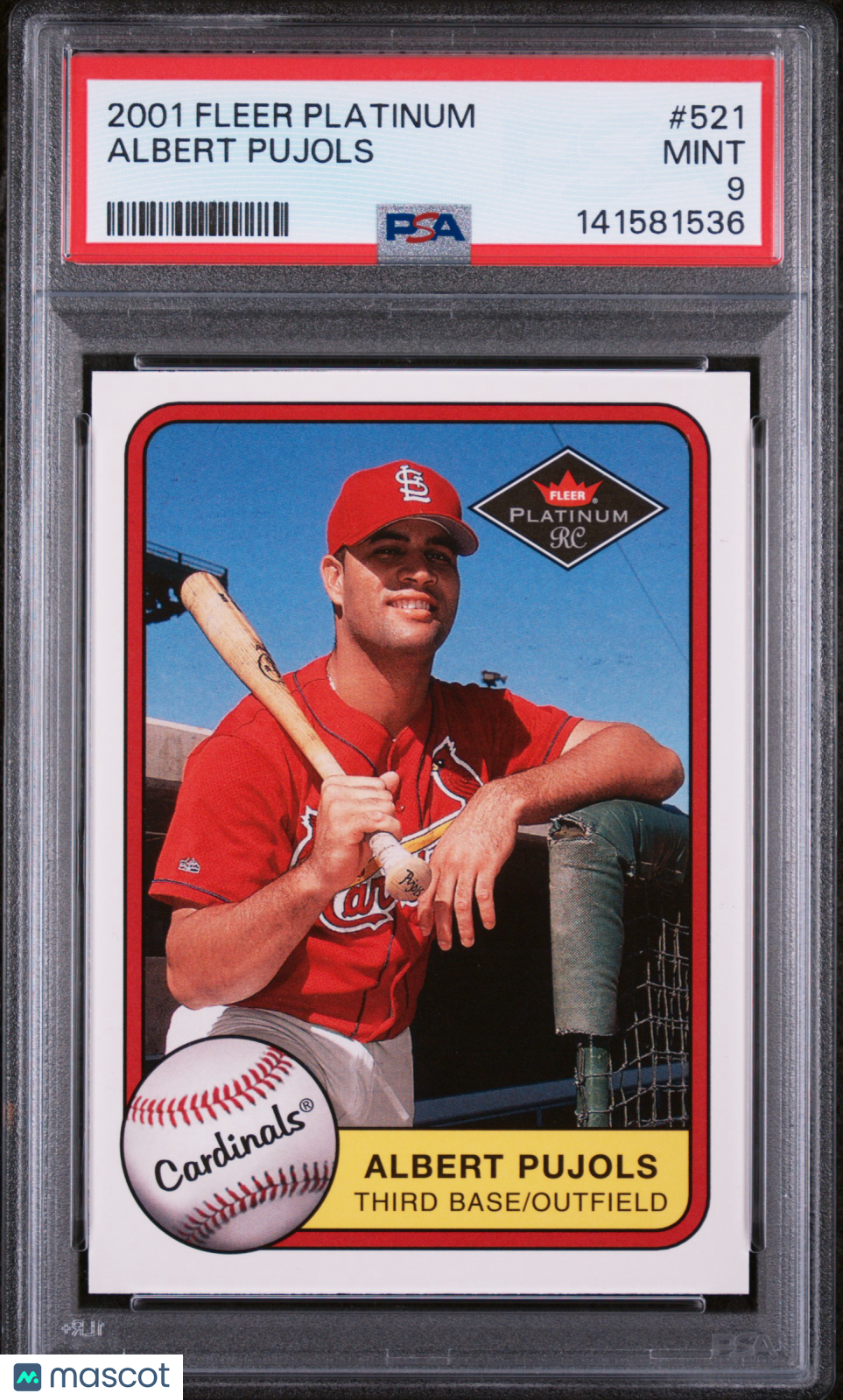 Albert Pujols 2001 Fleer Platinum #521 PSA 9