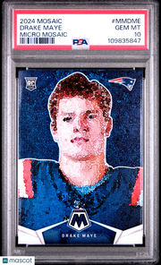 Drake Maye 2024 Panini Mosaic Micro Mosaic #MMDME PSA 10