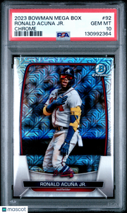 Ronald Acuna JR. 2023 Bowman Mega Box Chrome #92 PSA 10