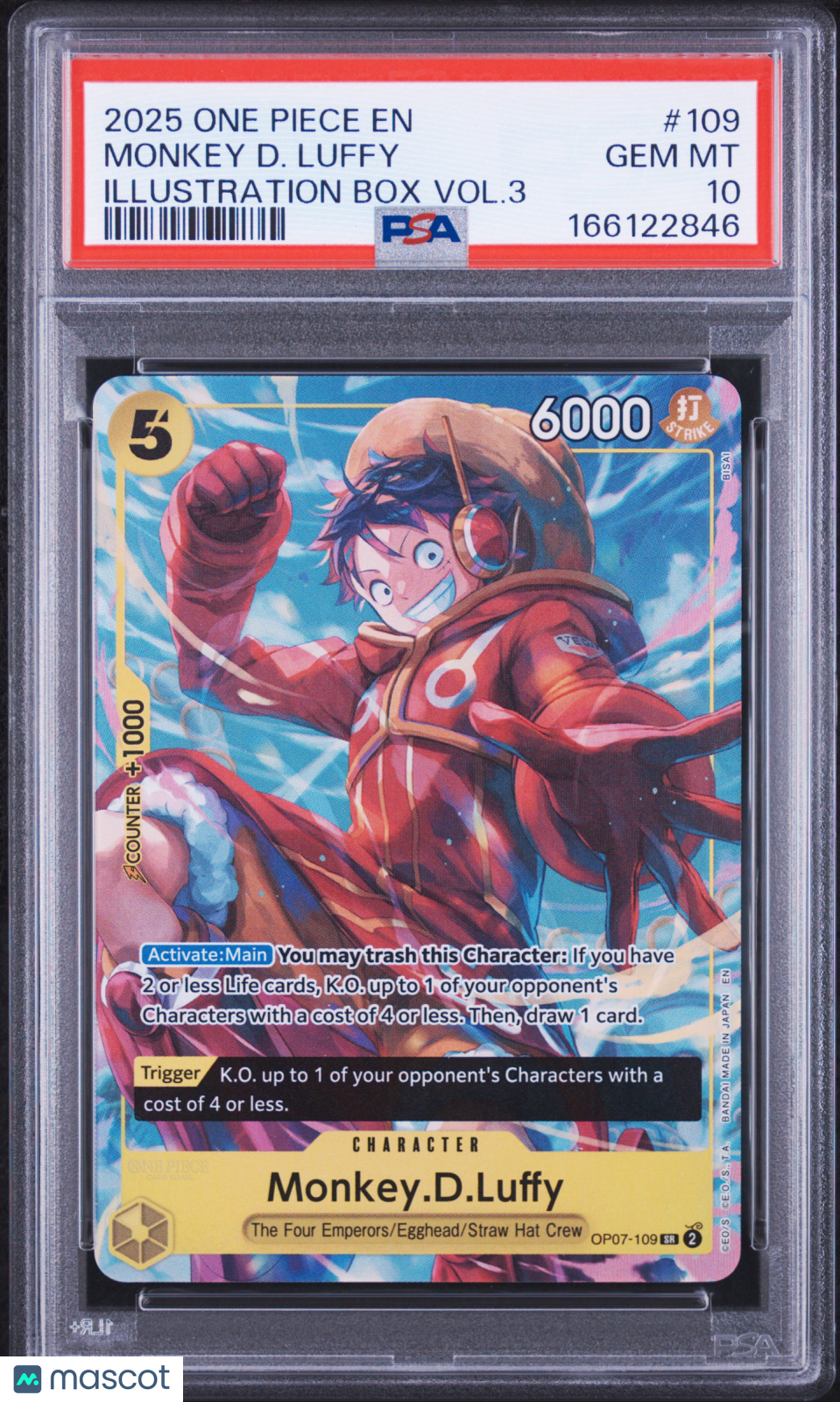 2025 One Piece Promos Monkey D. Luffy Illustration Box Vol.3 PSA 10 #109