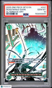 2025 One Piece Op12-Legacy Of The Master Dead Man's Game Alternate Art PSA 10 #037