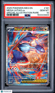 2025 Pokemon Meg EN-Mega Evolution Mega Latias EX Special Illustration Rare PSA 10 #181