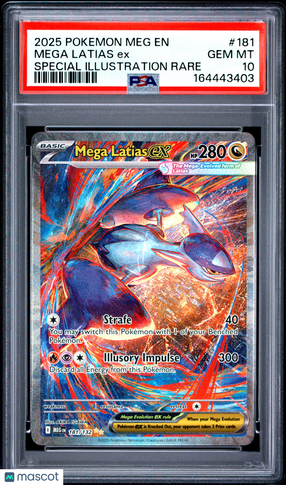 2025 Pokemon Meg EN-Mega Evolution Mega Latias EX Special Illustration Rare PSA 10 #181