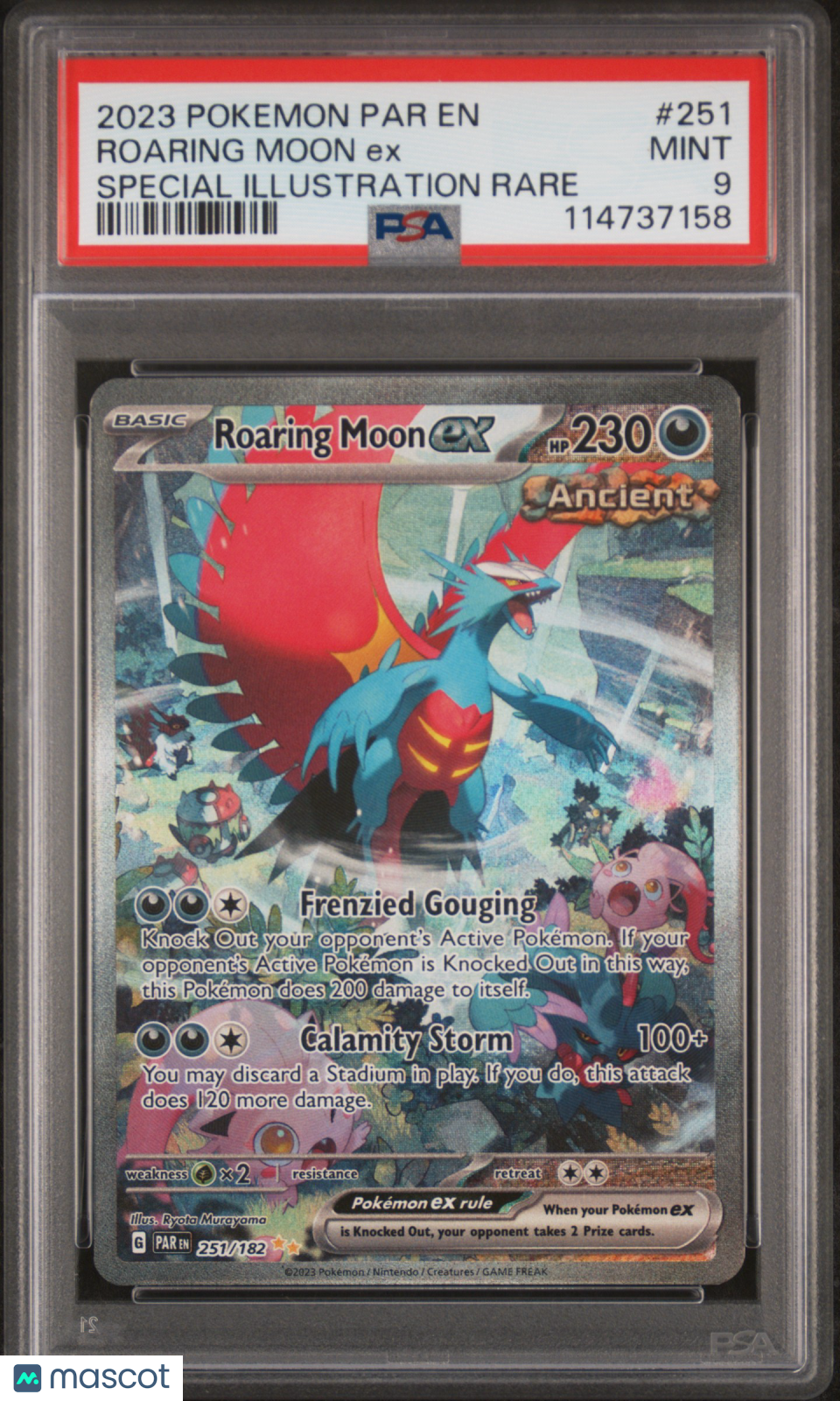 2023 Pokemon Par EN-Paradox Rift Roaring Moon EX Special Illustration Rare PSA 9 #251