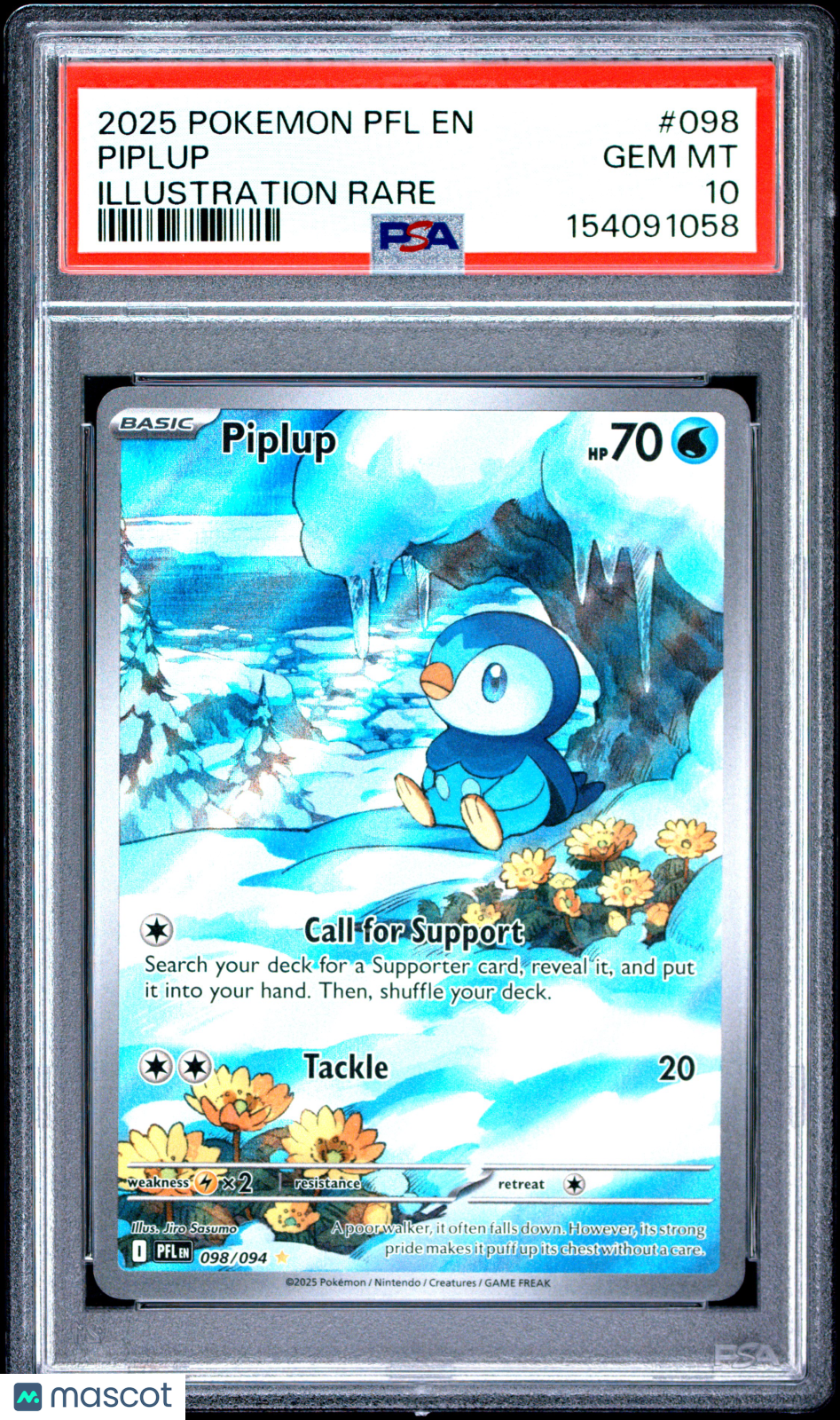 2025 Pokemon PFL EN-Phantasmal Flames Piplup Illustration Rare PSA 10 #098