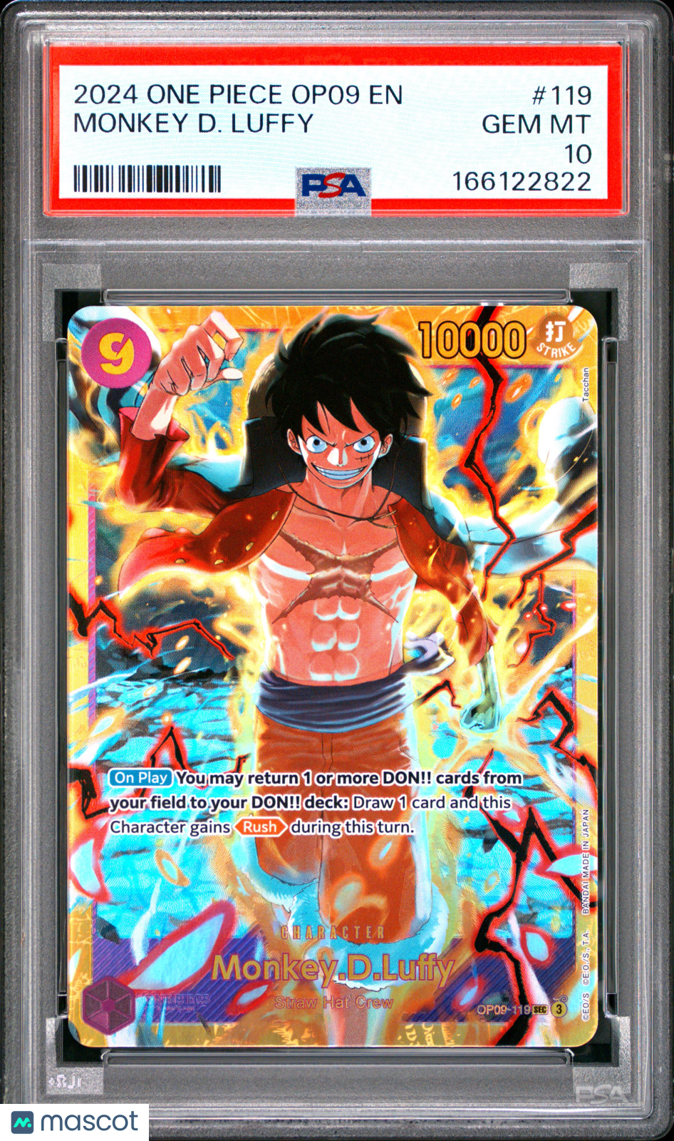 2024 One Piece Op09-Emperors In The New World Monkey D. Luffy PSA 10 #119