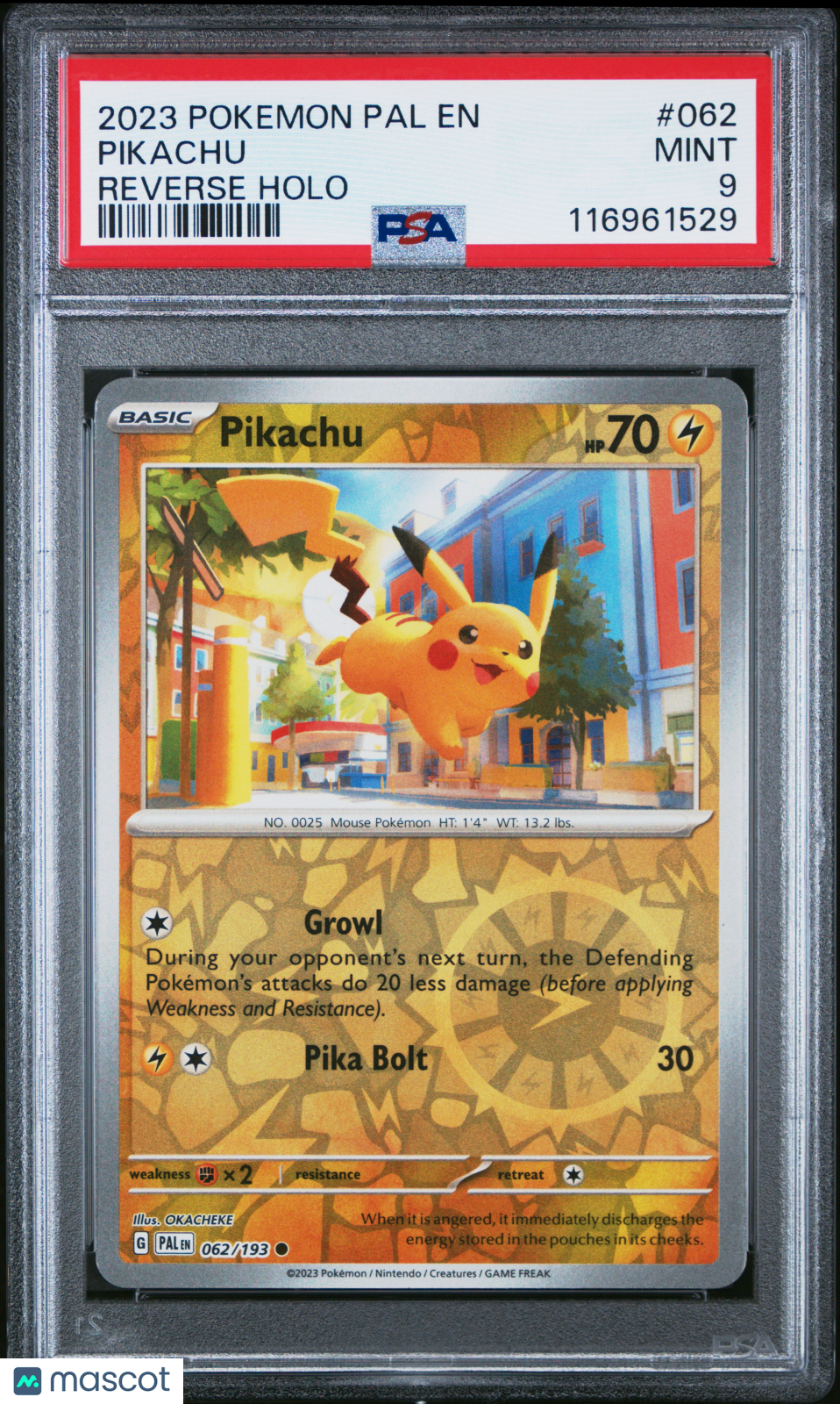 2023 Pokemon Pal EN-Paldea Evolved Pikachu Reverse Holo PSA 9 #062