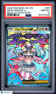 2026 Pokemon Asc EN-Ascended Heroes Mega Diancie EX Mega Attack Rare PSA 10 #267