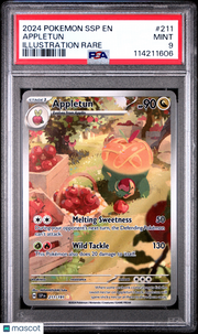 2024 Pokemon SSP EN-Surging Sparks Appletun Illustration Rare PSA 9 #211