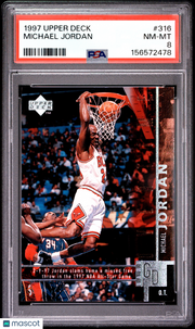 Michael Jordan 1997 Upper Deck #316 PSA 8